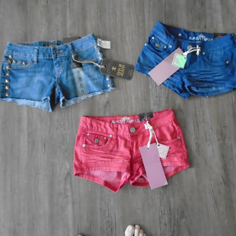 Lot of 3 pairs of NWT junior size 0 shorts